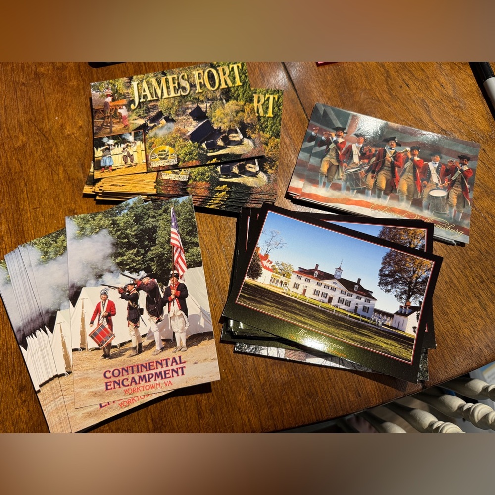 Colonial America Postcard Collection- 89 cards total- unused